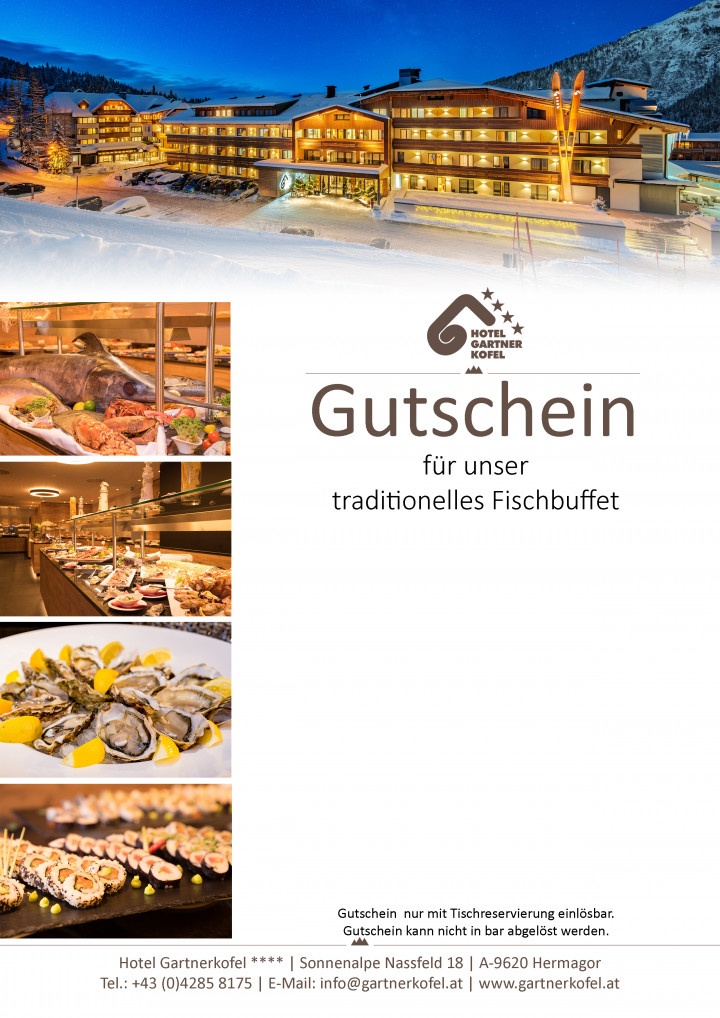 Traditionelles Fischbuffet im ****Hotel Gartnerkofel
